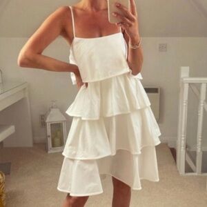 Zara Ruffle Tiered Dress NWT
